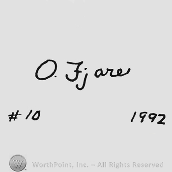Handwriting O Fjare up # 10 1992 under