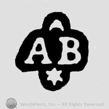 AB, crescent above, star below