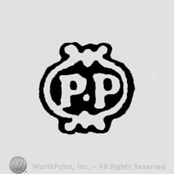 PP, pellet between, all in an oval frame