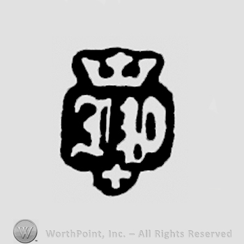 IP, crown above, cross below