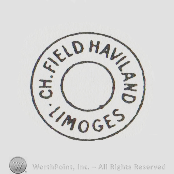 round logo with "ch. field haviland limoges" in uppercase letters