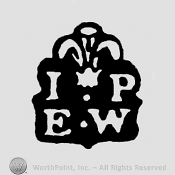 IP, fleur-de-lys between, over EW, pellet between