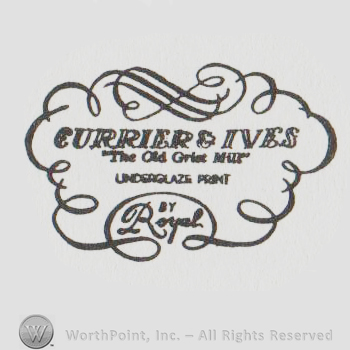 Mark with cartouche with the text "Currier & Ives | #9159