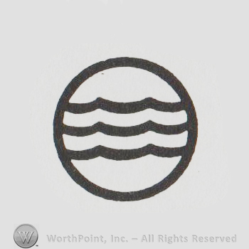 circle with a water like design inside