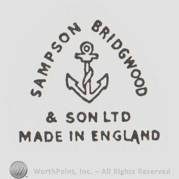 Anchor Sampson Bridgwood written above & son written under made in england written under