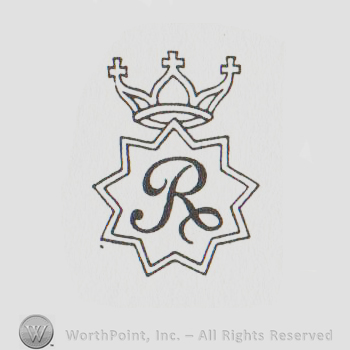 a crown above a star with R inside