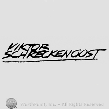 Viktor written above Schreckengost written underlined