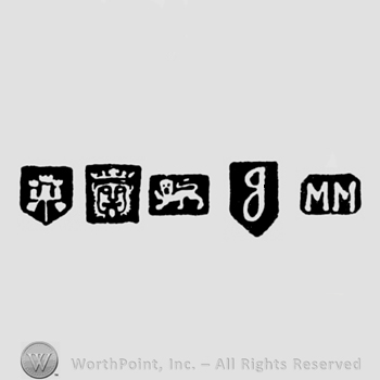 Castle and Leopard's head crowned and Lion Passant and date-letter g and MM