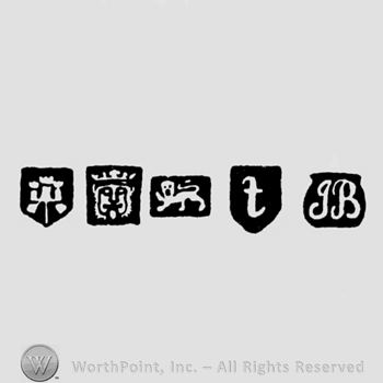 Castle and Leopard's head crowned and Lion Passant and date-letter t and IB