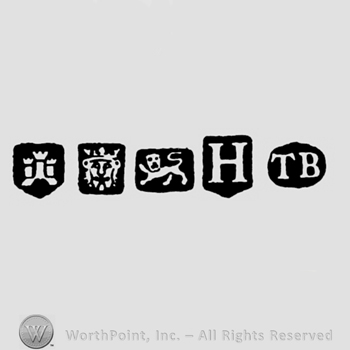 Castle and Leopard's head crowned and Lion Passant and date-letter H and TB