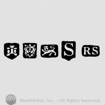 Castle and Leopard's head crowned and Lion Passant and date-letter S and RS