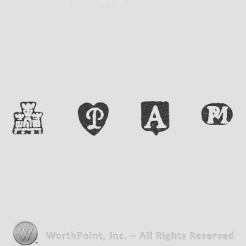 Castle and P and date-letter A and PM in monogram