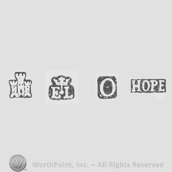Castle and EL crowned  and date-letter O and HOPE