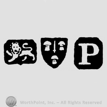 Lion Passant and Sword with three Pawns and date-letter P