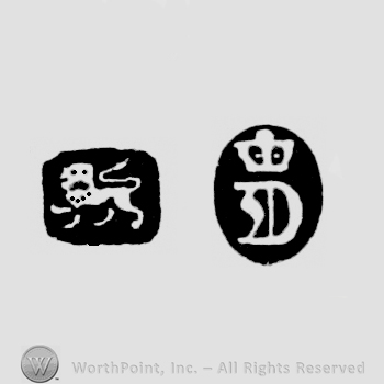 Lion Passant and Crown and date-letter D