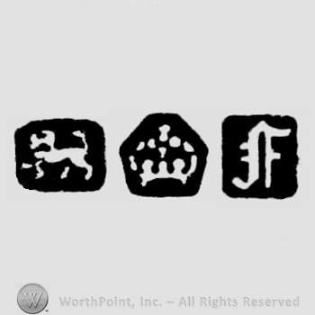 Lion Passant and Crown and date-letter F