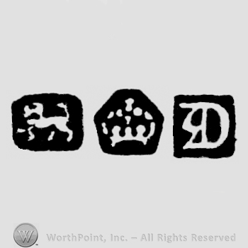 Lion Passant and Crown and date-letter D