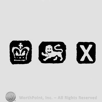 Crown and Lion Passant and date-letter  X