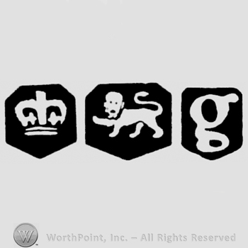 Crown and Lion Passant and date-letter g