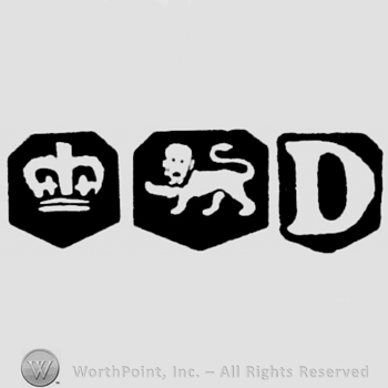 Crown and Lion Passant and date-letter D