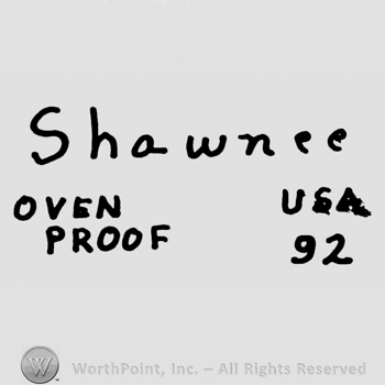 Shawnee written above Oven Proof USA 92