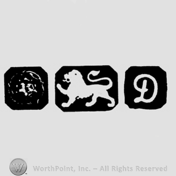 Crown and Lion Passant and date-letter D
