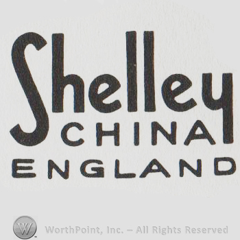 the text SHELLEY CHINA ENGLAND