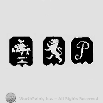 Tree Fish & Bell and Lion Rampant and date-letter P