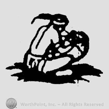 Sitting native american with a pot in his hands