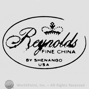 Crown above Reynolds written above Fine China written above By Shenango USA, all in an oval shape frame