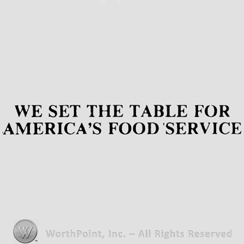 We Set The Table For written above America's Food Service