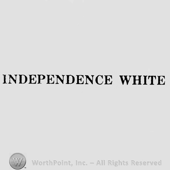 Independence White written