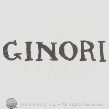 GINORI written in uppercase