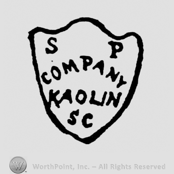 S P written above Company written above Kaolin written above SC, all inside a shield shape frame