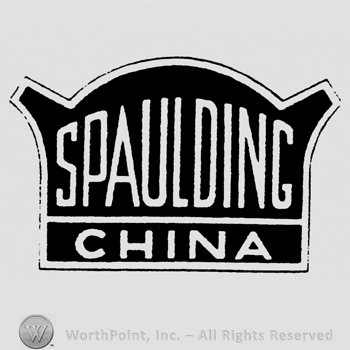 Spaulding written above a line, above China written all inside a crown shape frame