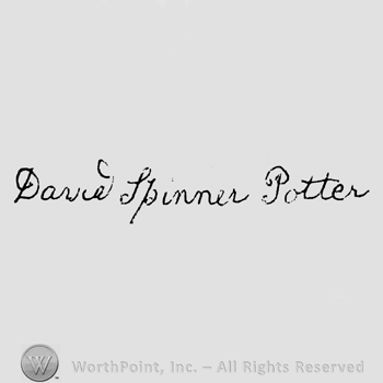David Spinner Potter hand written
