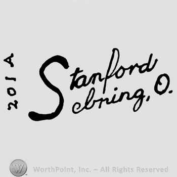 Stanford hand written above Sebring, O. hand written with the same S, 201A
